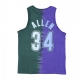 canotta uomo nba vertical tie dye tank hardwood classics no 34 ray allen milbuc ORIGINAL TEAM COLORS