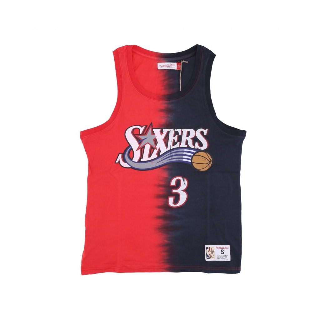 canotta uomo nba vertical tie dye tank hardwood classics no 3 allen iverson phi76e ORIGINAL TEAM COLORS