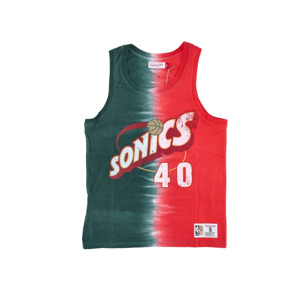 canotta uomo nba vertical tie dye tank hardwood classics no 40 shawn kemp seasup ORIGINAL TEAM COLORS