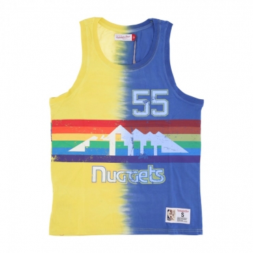 canotta uomo nba vertical tie dye tank hardwood classics no 55 dikembe mutombo dennug ORIGINAL TEAM COLORS