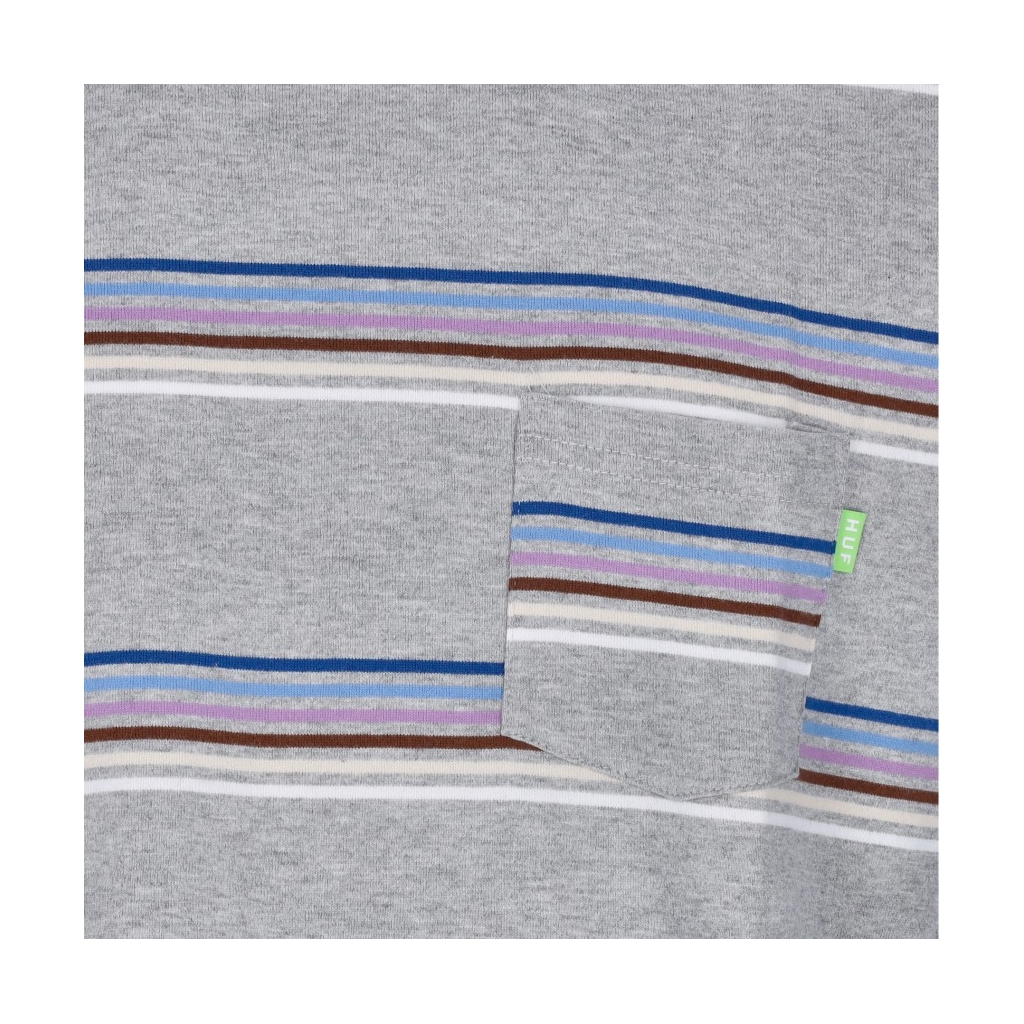 maglietta uomo bolinas stripe pocket tee GREY HEATHER