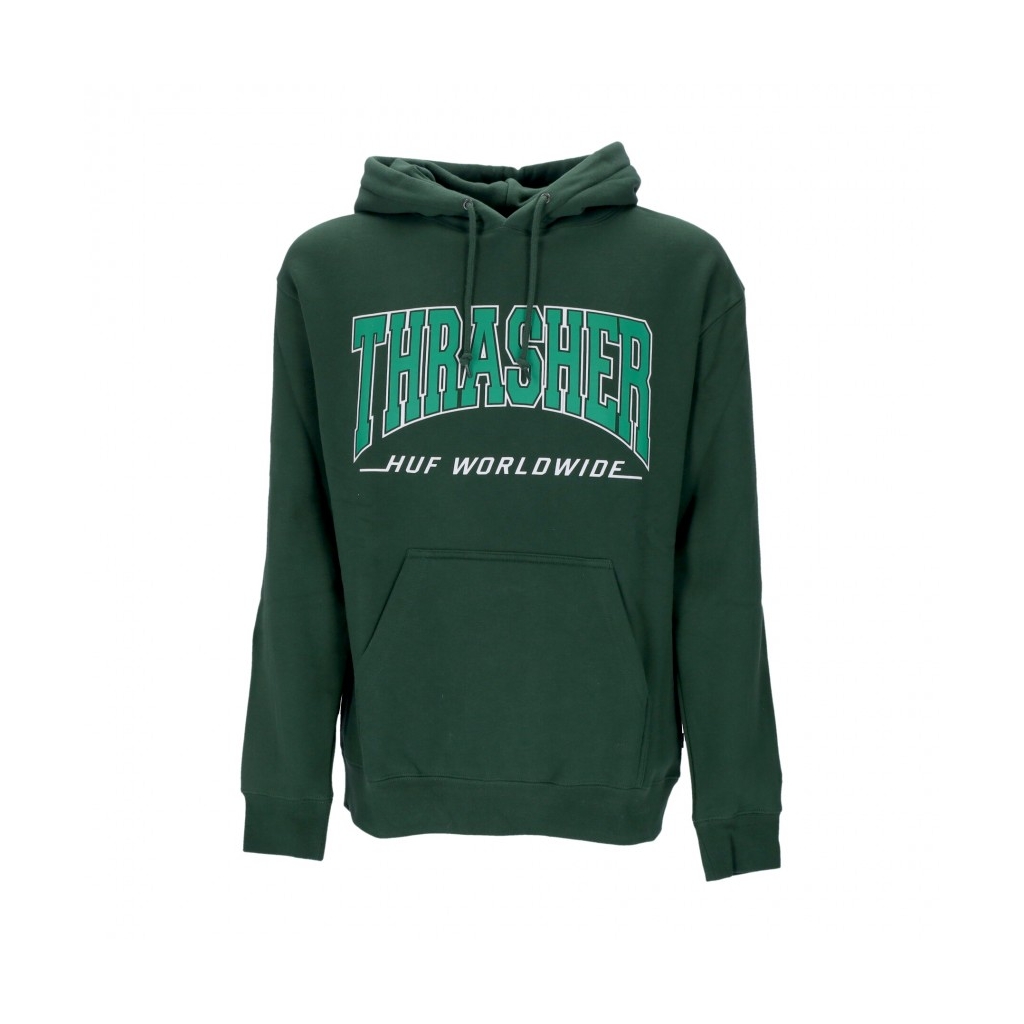 felpa cappuccio uomo bayview p/o hoodie x thrasher FOREST GREEN