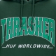 felpa cappuccio uomo bayview p/o hoodie x thrasher FOREST GREEN