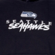 felpa cappuccio uomo nfl script team hoody seasea BLACK/OBSIDIAN BLUE