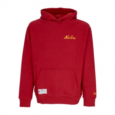 felpa cappuccio uomo ne heritage oversized hoodyy newera HOT RED