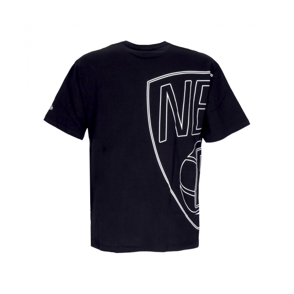 maglietta uomo nba half logo oversized tee bronet BLACK/WHITE