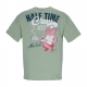 maglietta uomo ne half time tee newera GREEN MED/WHITE