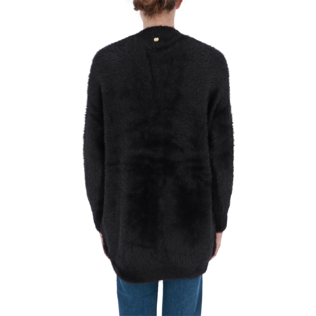 Maglia Sun68 Donna Cardigan Fur L/s 11 NERO