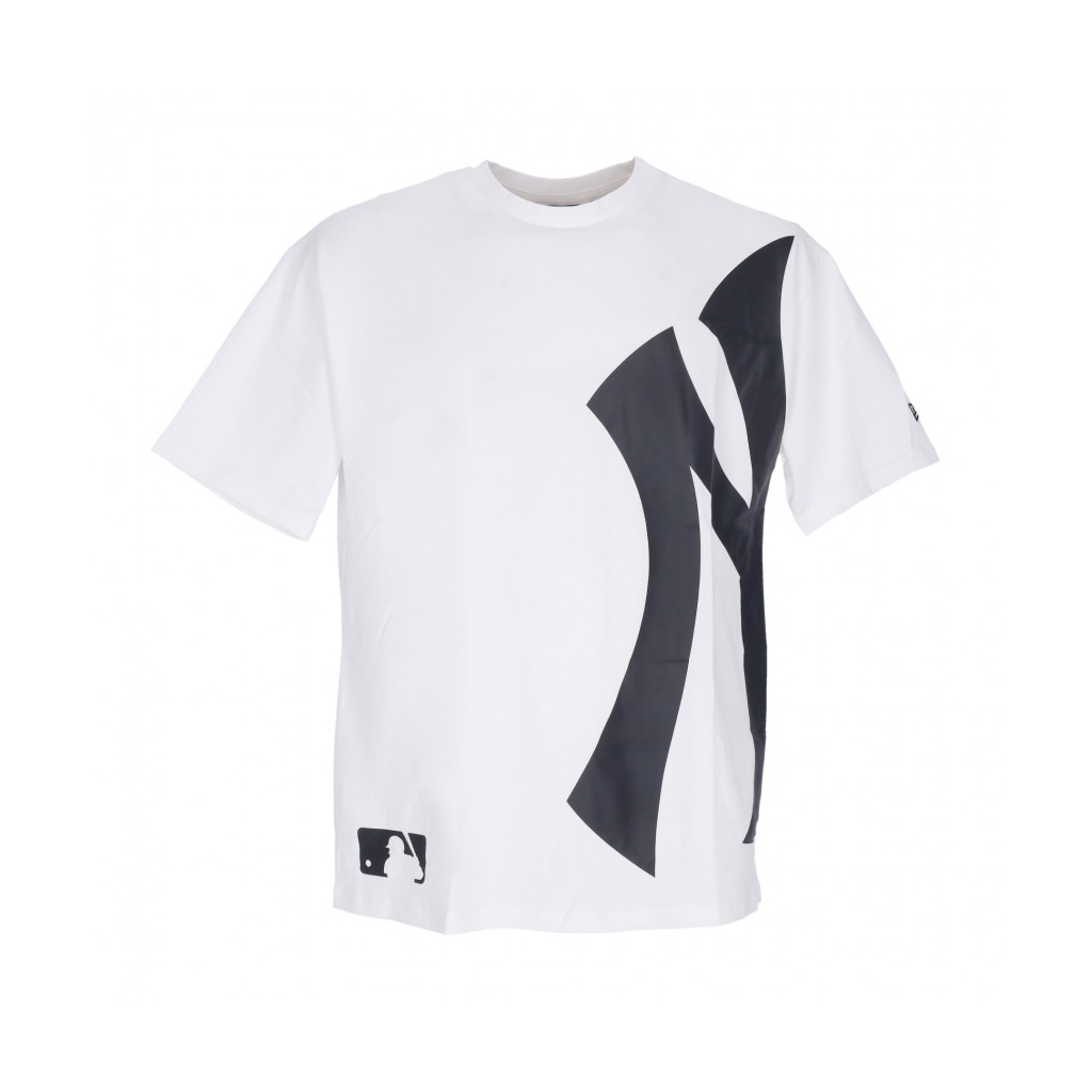 maglietta uomo mlb half logo oversized tee neyyan WHITE/BLACK