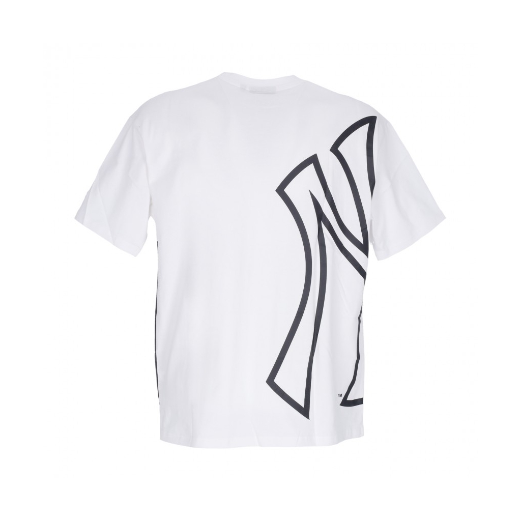 maglietta uomo mlb half logo oversized tee neyyan WHITE/BLACK