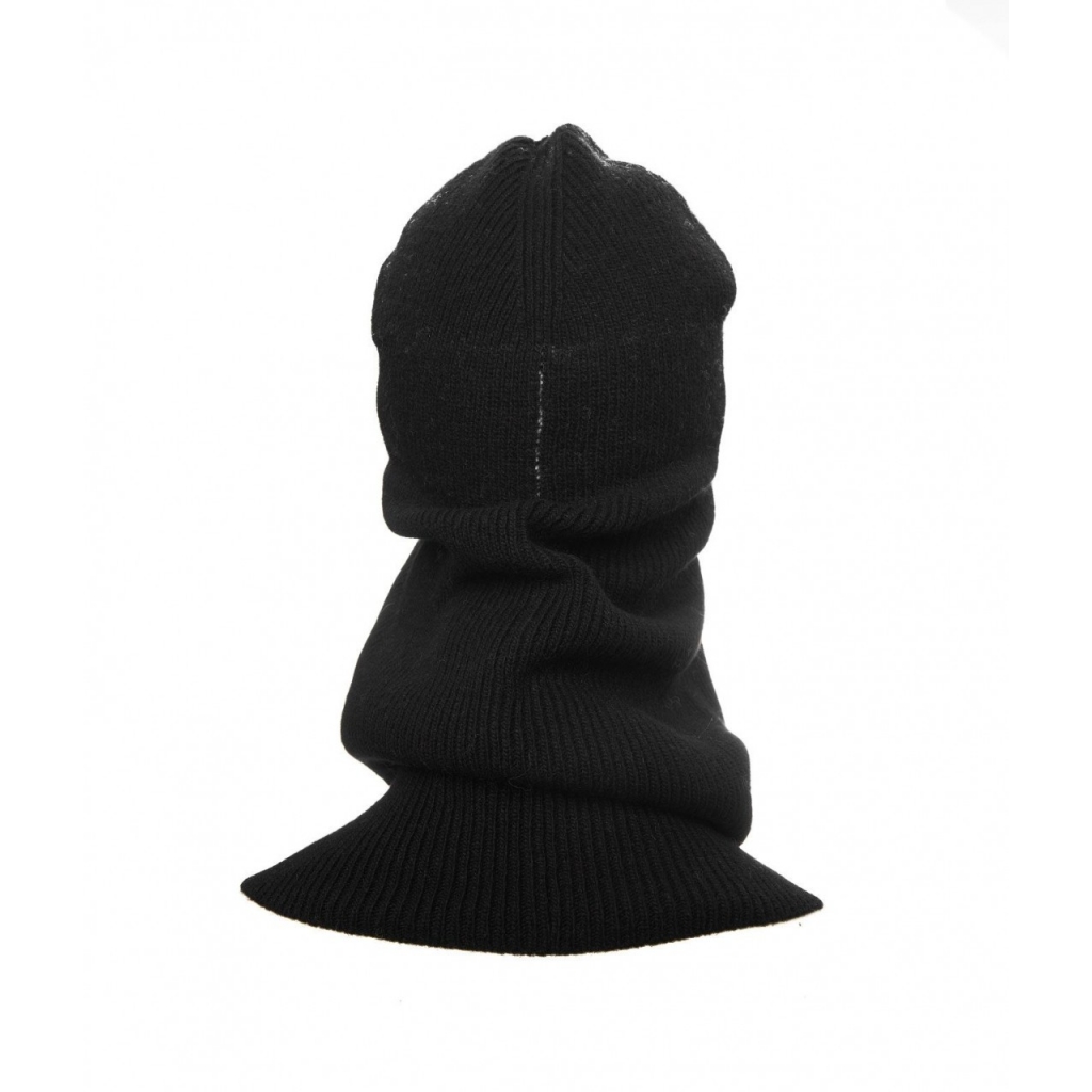 Balaclava con monogramma in nero e grigio - donna