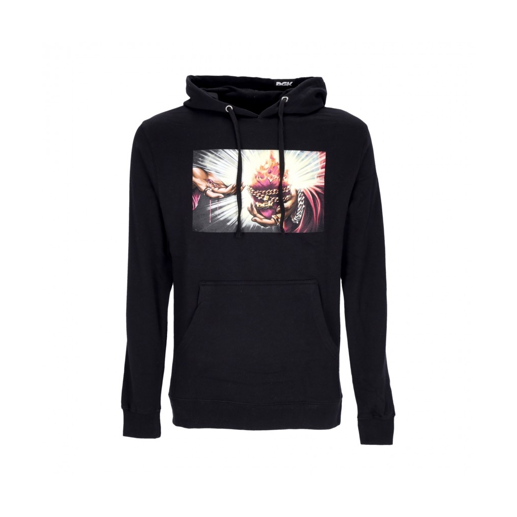 felpa cappuccio uomo corazon hooded fleece BLACK