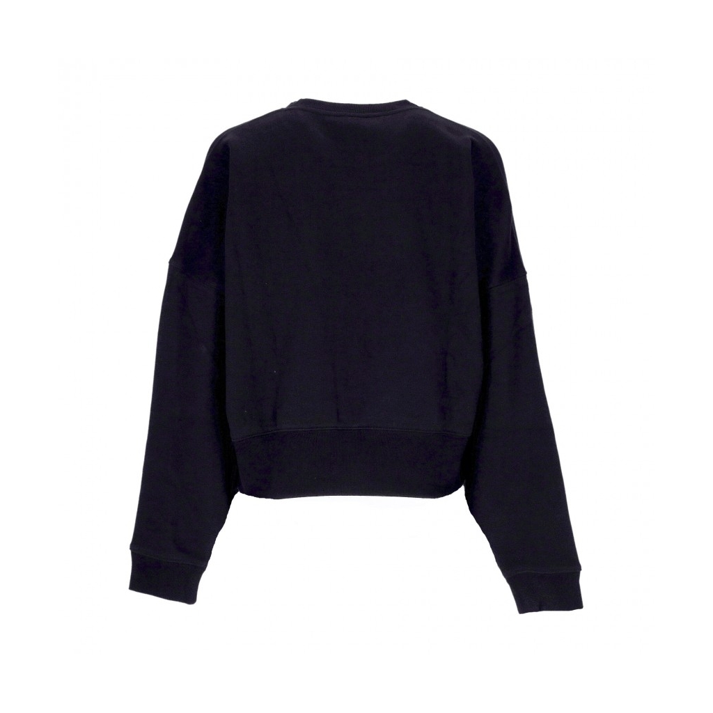 felpa girocollo donna essentials fleece sweatshirt BLACK