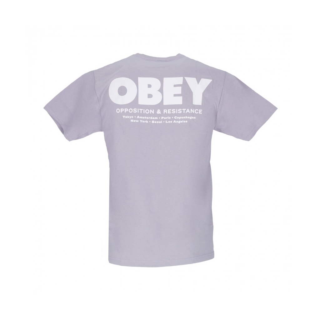 maglietta uomo opposition  resistance classic tee LILAC CHALK