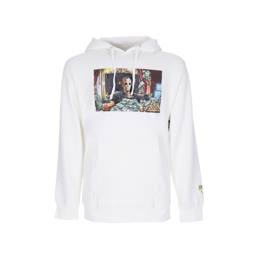 felpa cappuccio uomo working hooded fleece WHITE