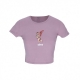 maglietta corta donna mine cropped chloe fitted tee LILAC CHALK