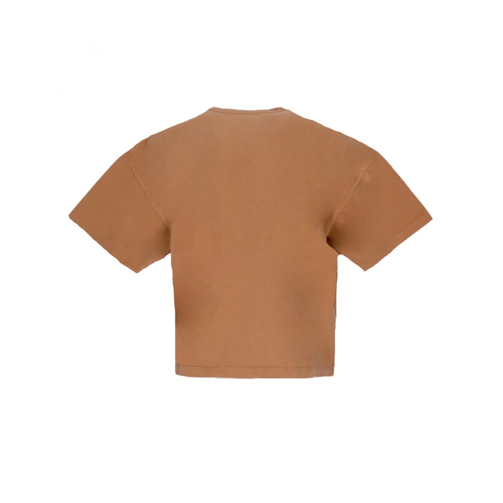 maglietta donna bubble custom crop tee BROWN SUGAR