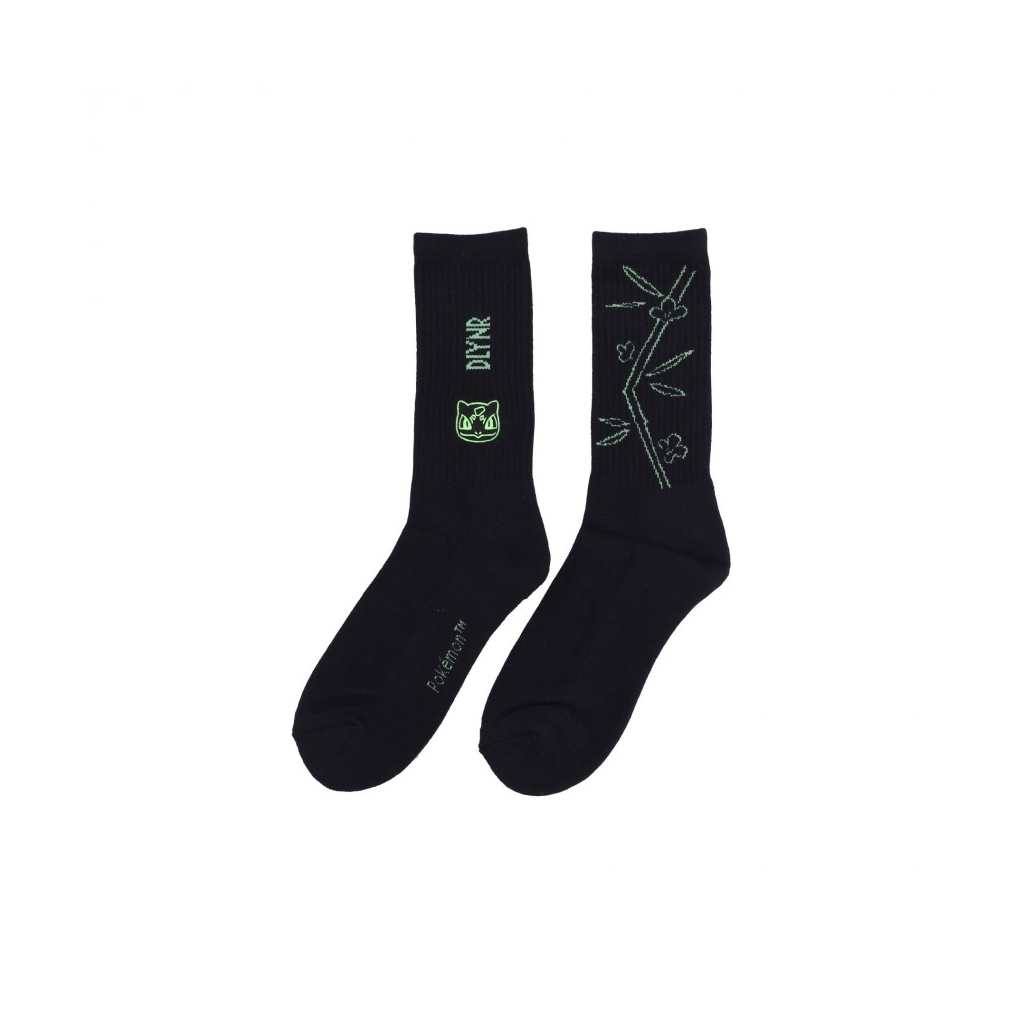 calza media uomo dlynr x pokemon bulbasaur socks BLACK/GREEN