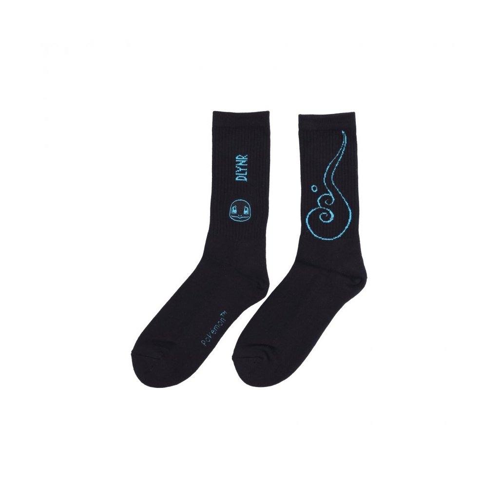 calza media uomo dlynr x pokemon squirtle socks BLACK/CYAN