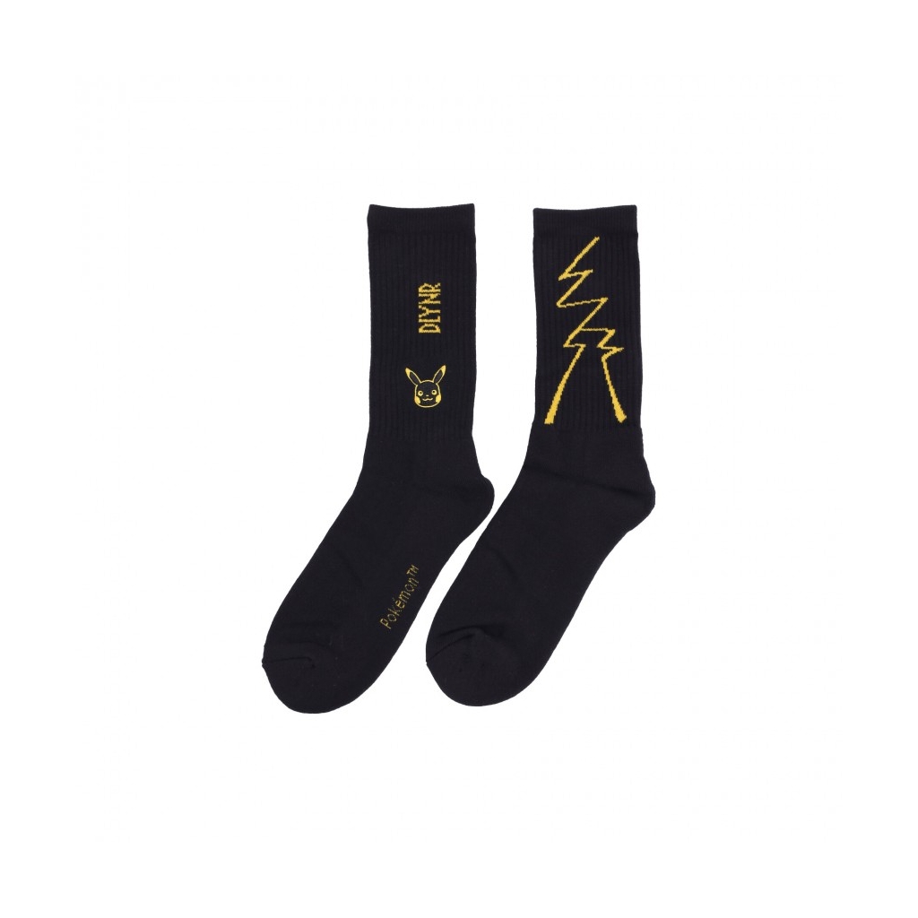 calza media uomo dlynr x pokemon pikachu socks BLACK/YELLOW