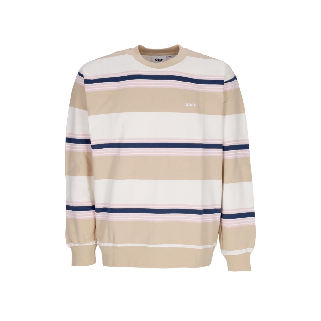 felpa girocollo uomo ender stripe crew specialty fleece IRISH CREAM MULTI