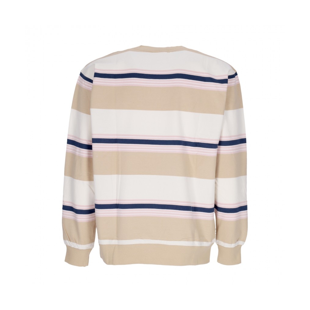 felpa girocollo uomo ender stripe crew specialty fleece IRISH CREAM MULTI