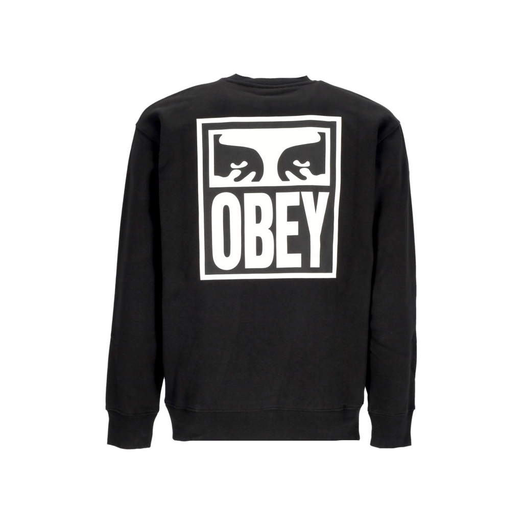 felpa girocollo uomo eyes icon crew premium fleece BLACK