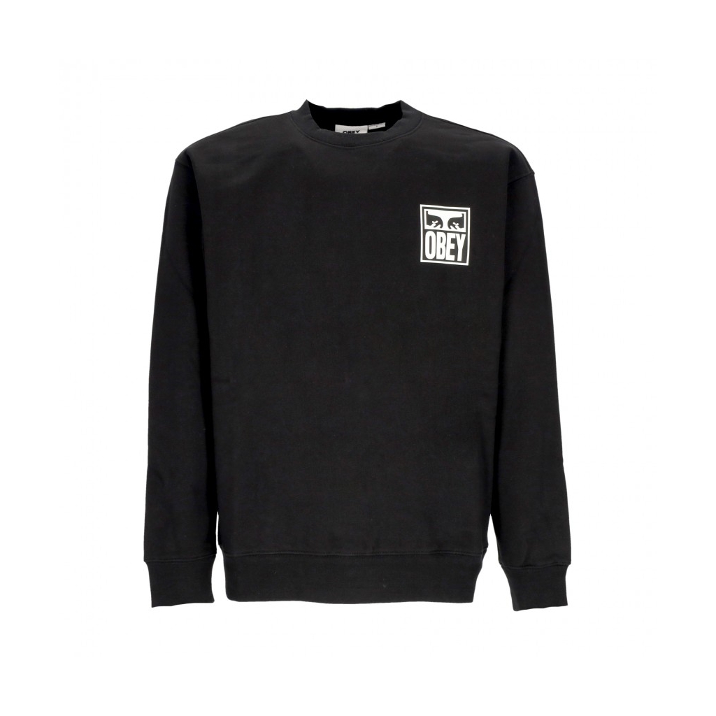 felpa girocollo uomo eyes icon crew premium fleece BLACK