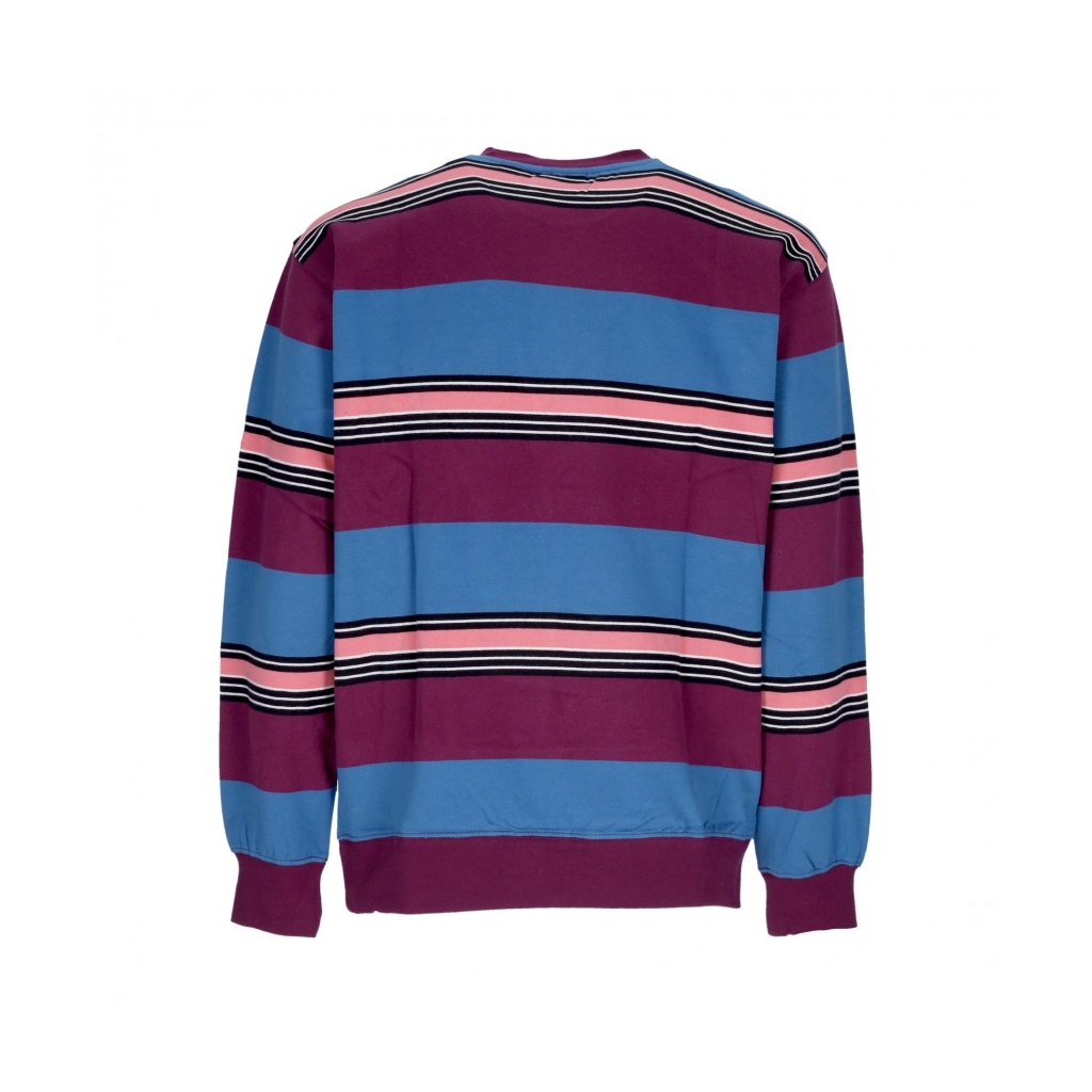 felpa girocollo uomo ender stripe crew specialty fleece BEETROOT MULTI