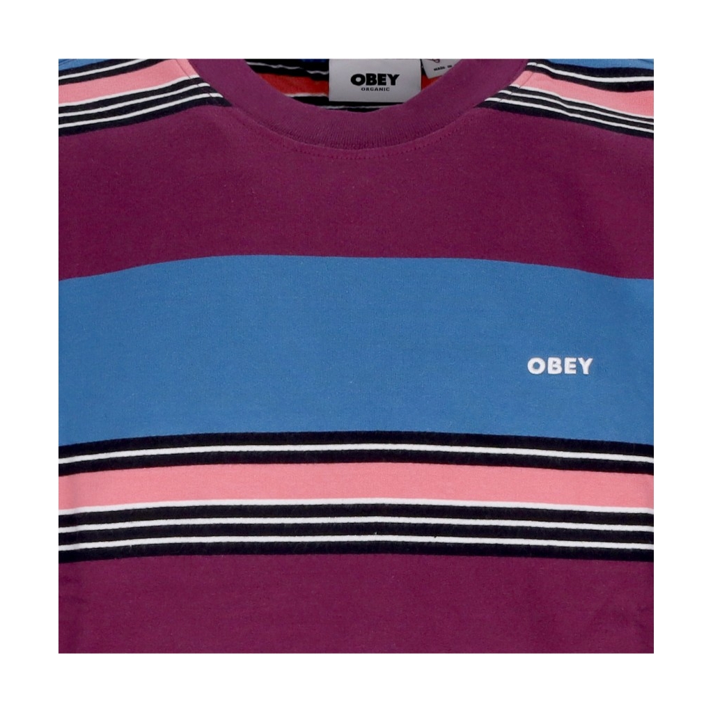 felpa girocollo uomo ender stripe crew specialty fleece BEETROOT MULTI