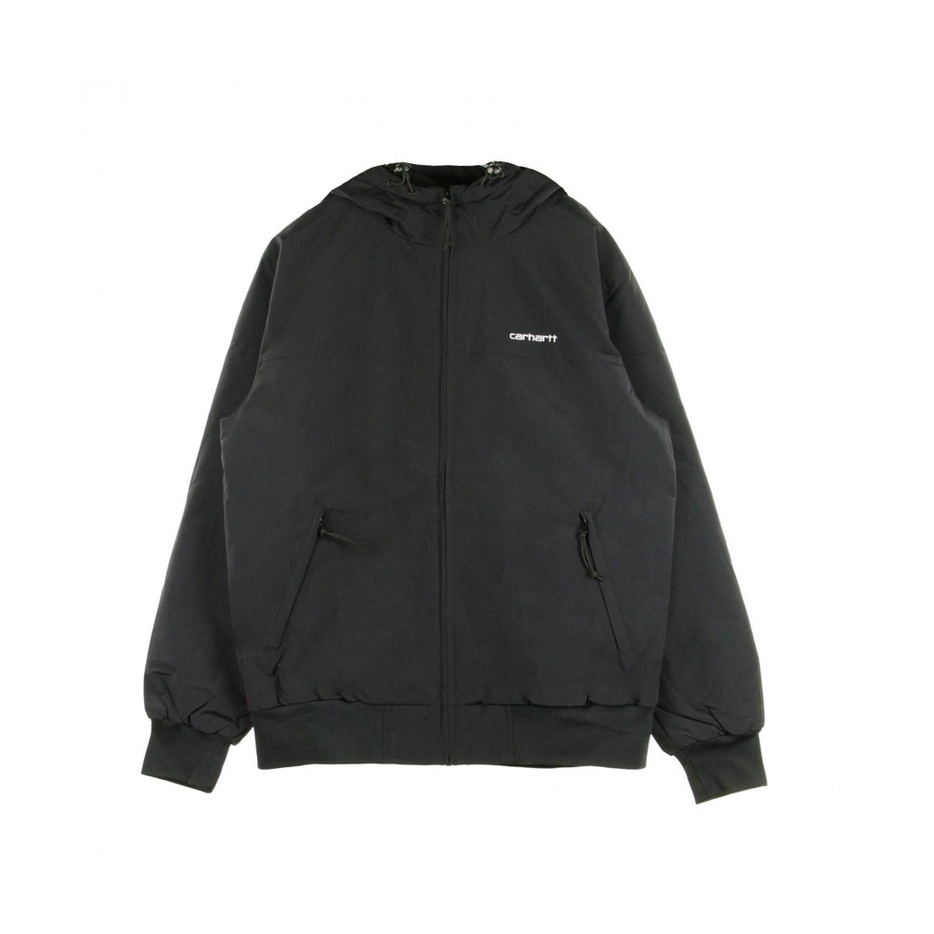 giubbotto uomo hooded sail jacket BLACK/WHITE