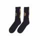 calza media uomo frontal hexagon socks BLACK/ORANGE