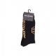 calza media uomo frontal hexagon socks BLACK/ORANGE