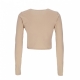 maglietta manica lunga corta donna bubble cropped mia l/s tee IRISH CREAM