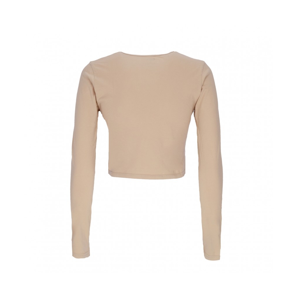 maglietta manica lunga corta donna bubble cropped mia l/s tee IRISH CREAM