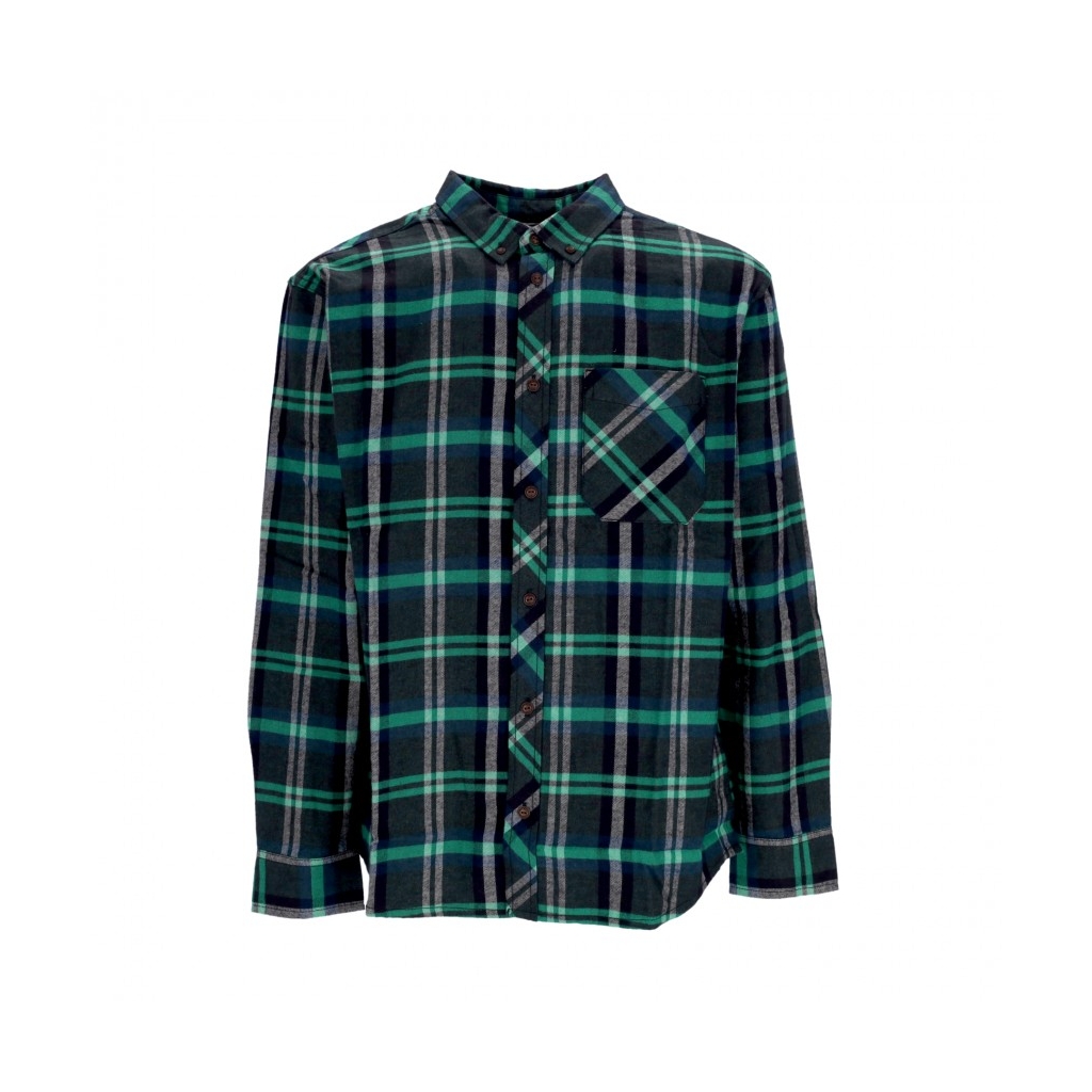 camicia manica lunga uomo lumber shirt NAVY BLACK