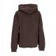 felpa cappuccio donna bird old school pullover hood DARK CHOCOLATE