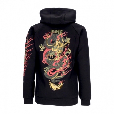 felpa cappuccio uomo ryu dragon hoodie BLACK