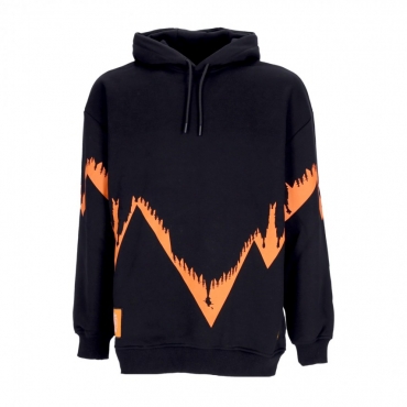 felpa cappuccio uomo bench milano outline oversize hoodie BLACK/RED