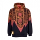 felpa cappuccio uomo bench milano hoodie oversize BLACK/ORANGE