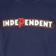 maglietta uomo bar tee x independent NAVY