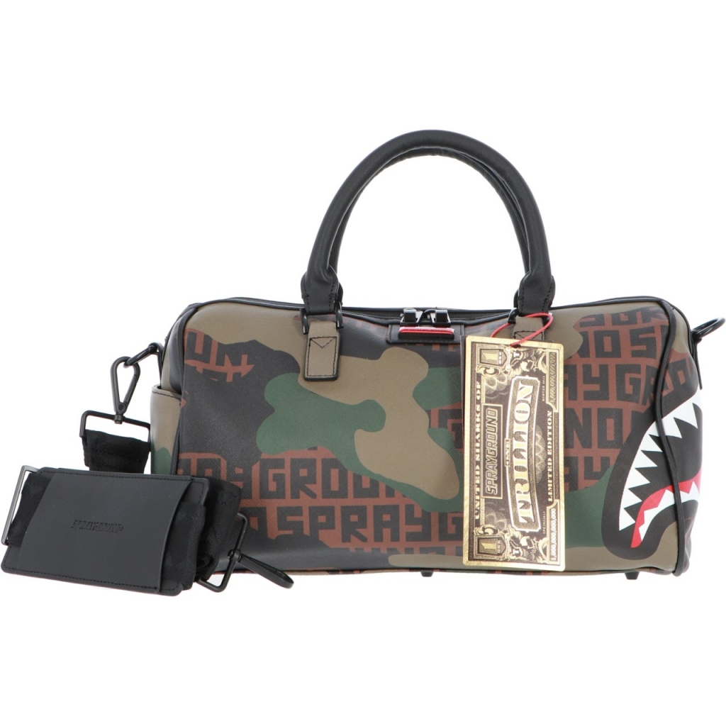 Sprayground shark hot sale duffle camo