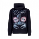 felpa cappuccio uomo mind control hoodie BLACK