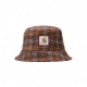 cappello da pescatore uomo cord bucket hat WILEY CHECK/HAMILTON BROWN