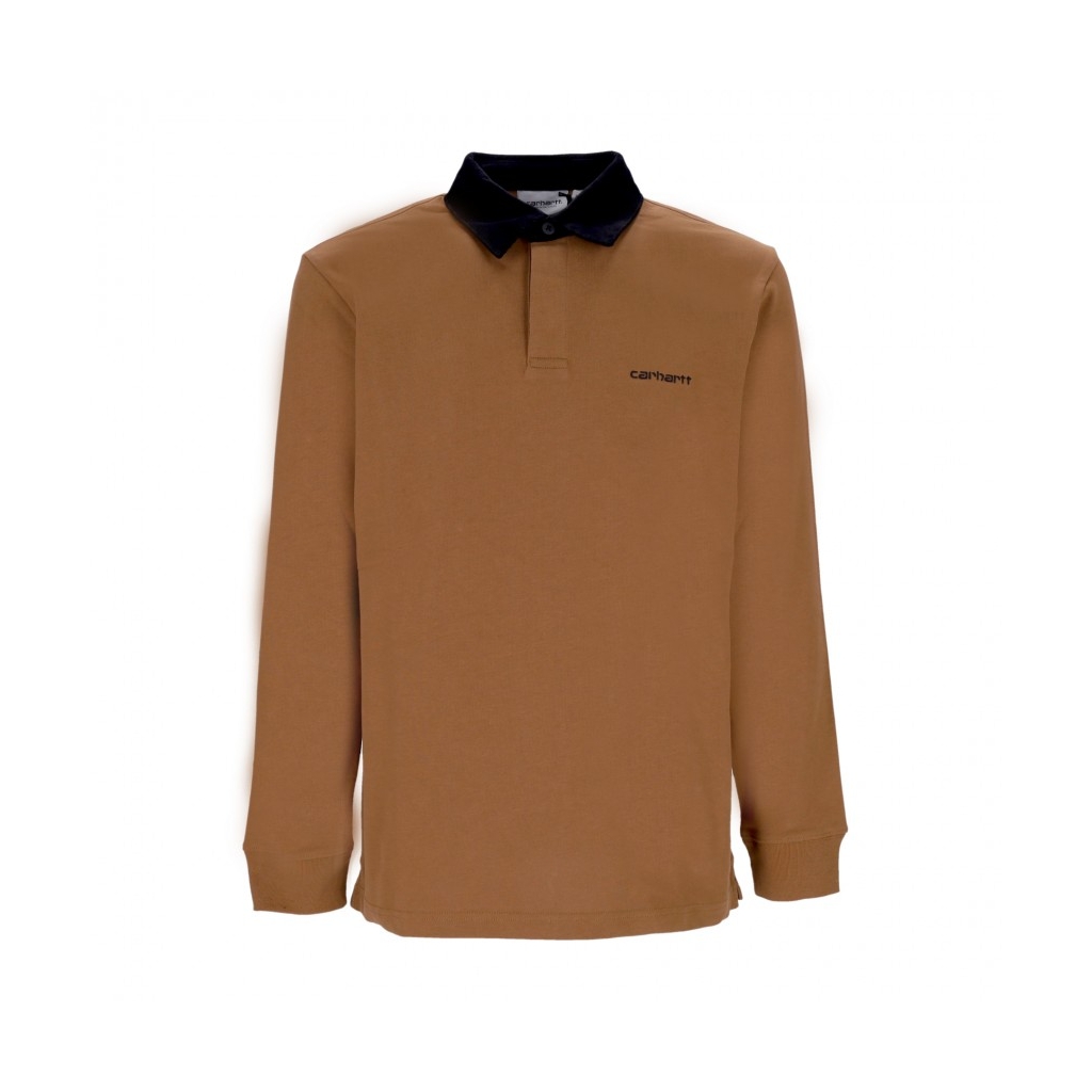 polo manica lunga uomo cord rugby l/s shirt HAMILTON BROWN/BLACK/BLACK