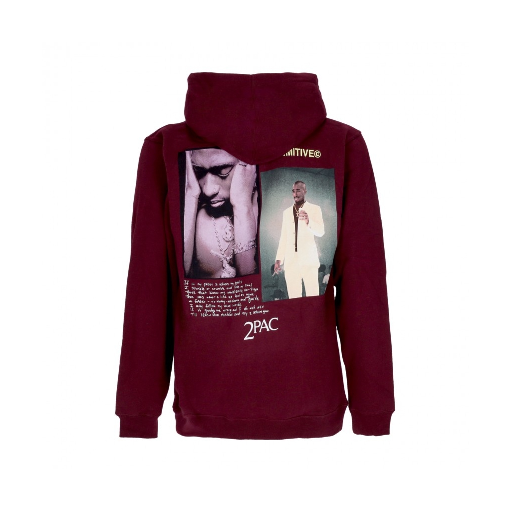 felpa cappuccio uomo voice hood x tupac BURGUNDY