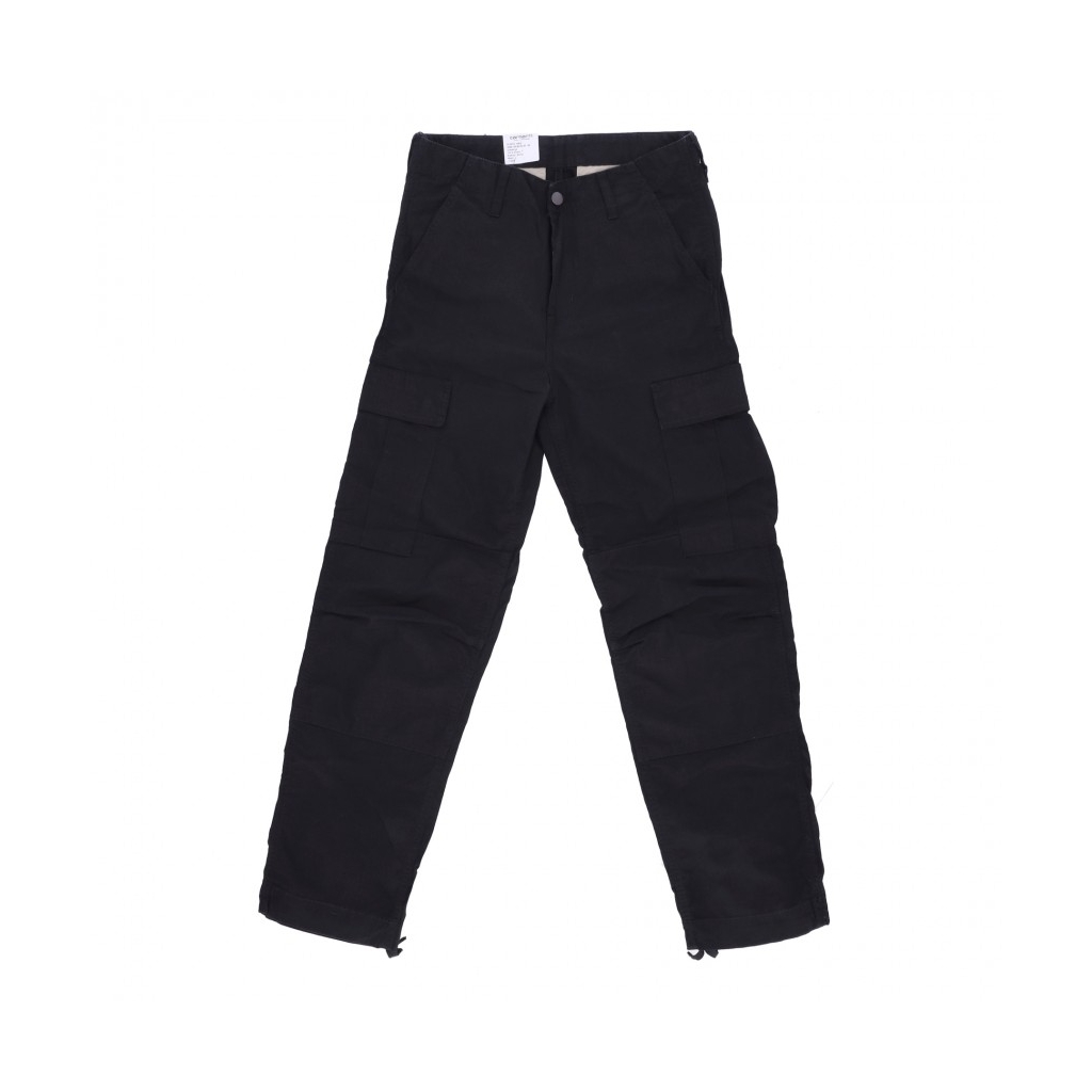 pantalone lungo uomo regular cargo pant BLACK RINSED