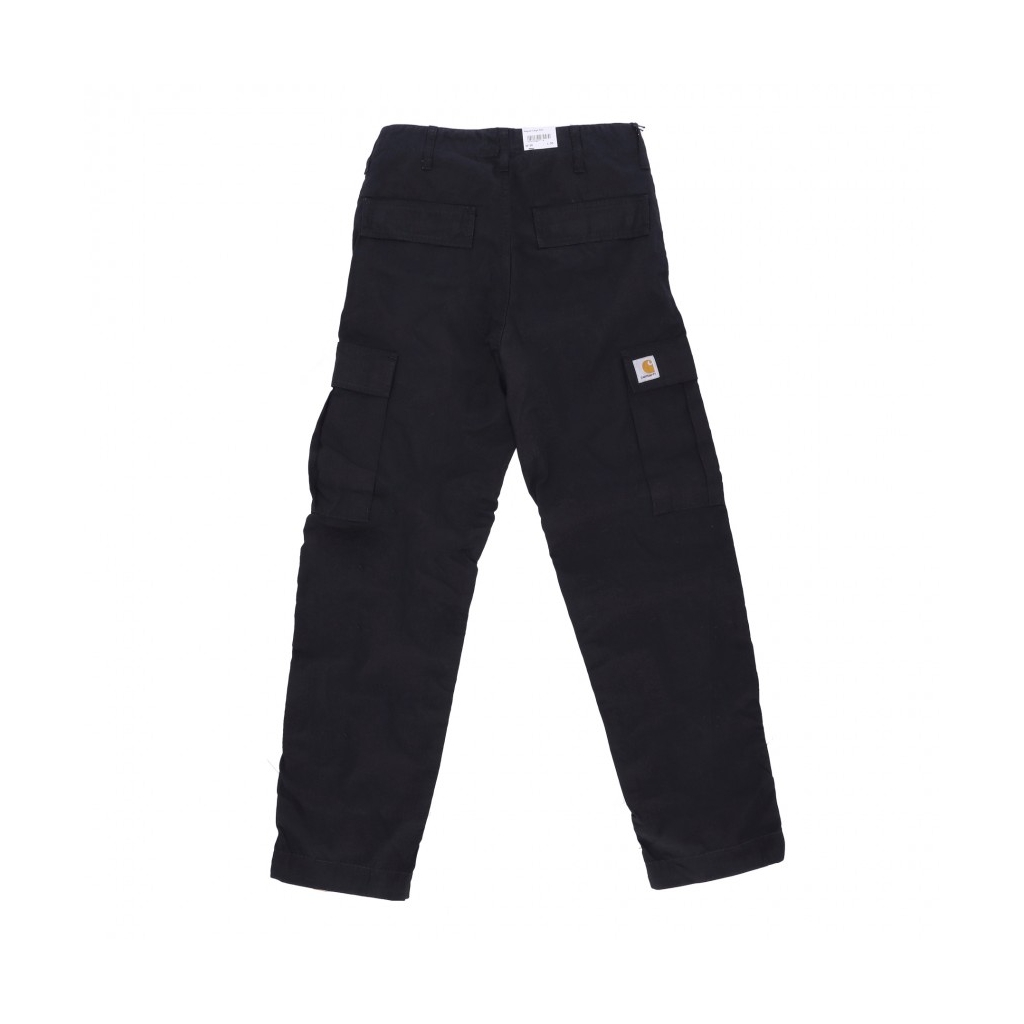 pantalone lungo uomo regular cargo pant BLACK RINSED