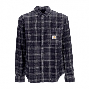 camicia manica lunga uomo l/s flint shirt WILEY CHECK/VULCAN RINSED