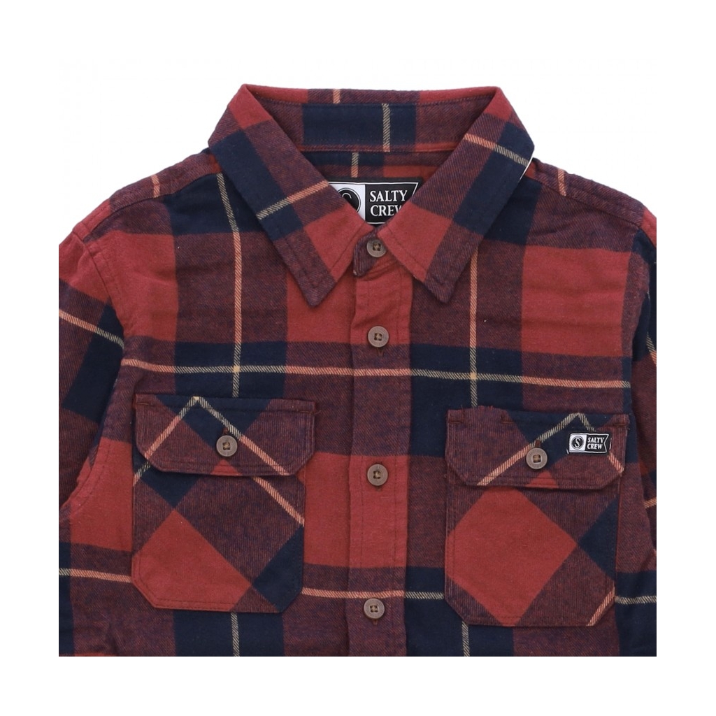 camicia manica lunga ragazzo first light boys l/s flannel NAVY